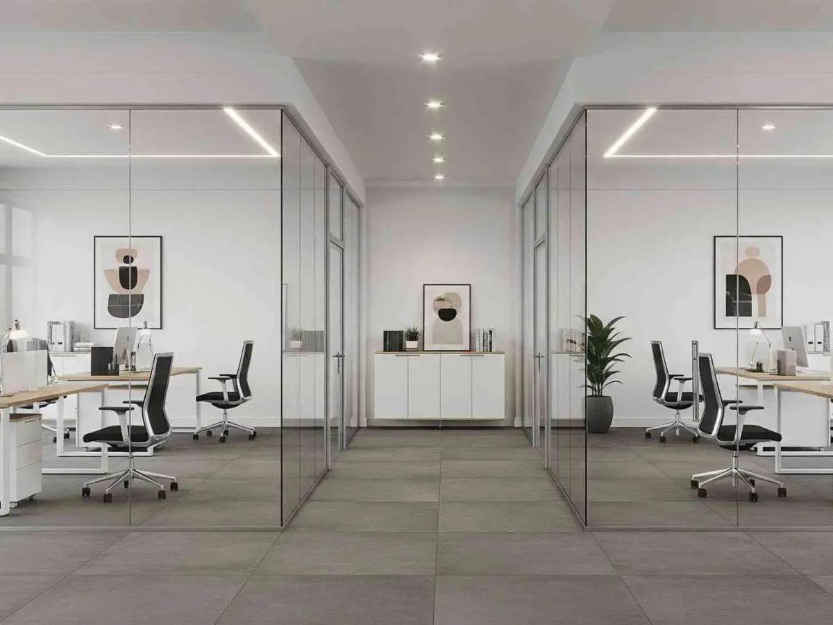 Frameless-Glass-Partition-with-Matte-Tile-Flooring